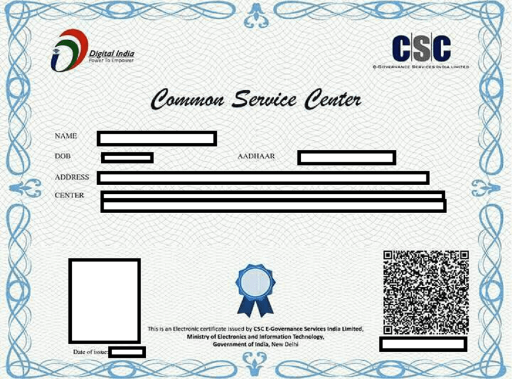 CSC Certificate