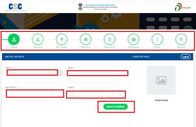 csc bank mitra registration