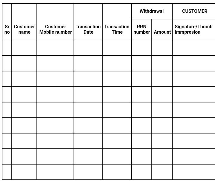 AEPS Transaction Diary Maintenance Format