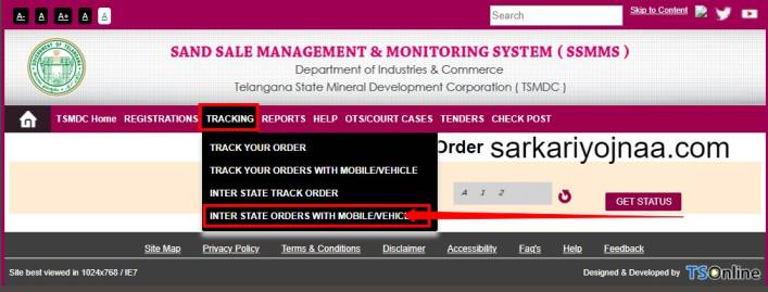 INTER STATE ORDER WITH MOBILE _ VEHICLE