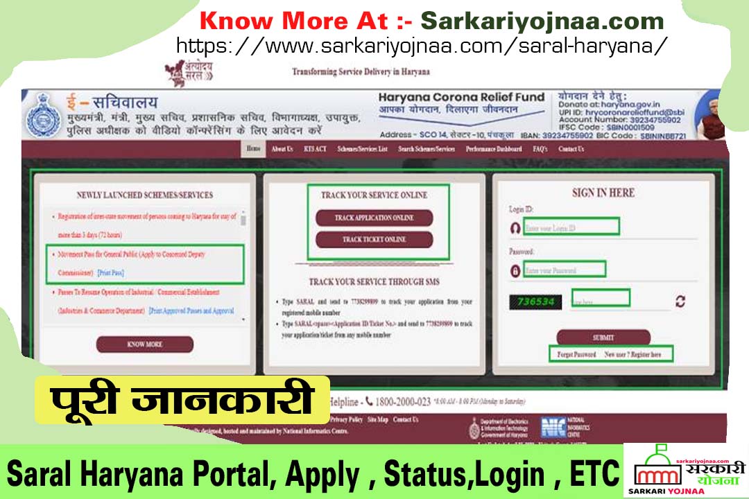 Saral Portal Haryana