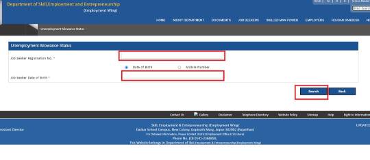 Unemployment Allowance Status