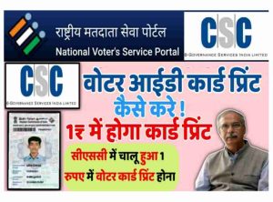 CSC voter ID card service start , CSC voter Service registration, सीएससी से होगा भारतीय निर्वाचन आयोग के काम । NVSP work from CSC