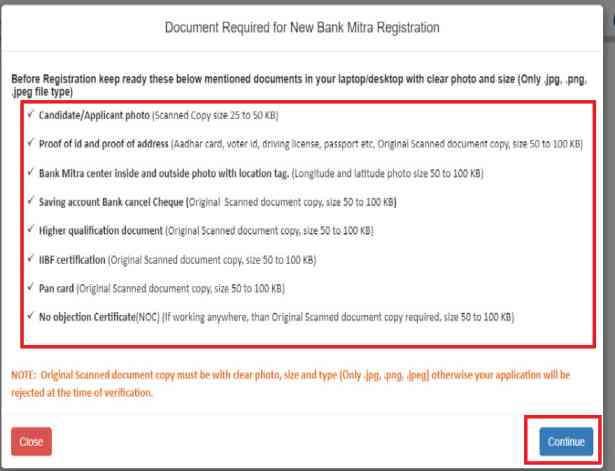 csc bank mitra registration