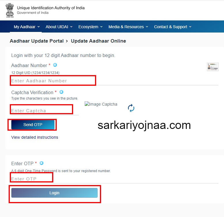 Aadhaar Update Portal Update Aadhaar Online