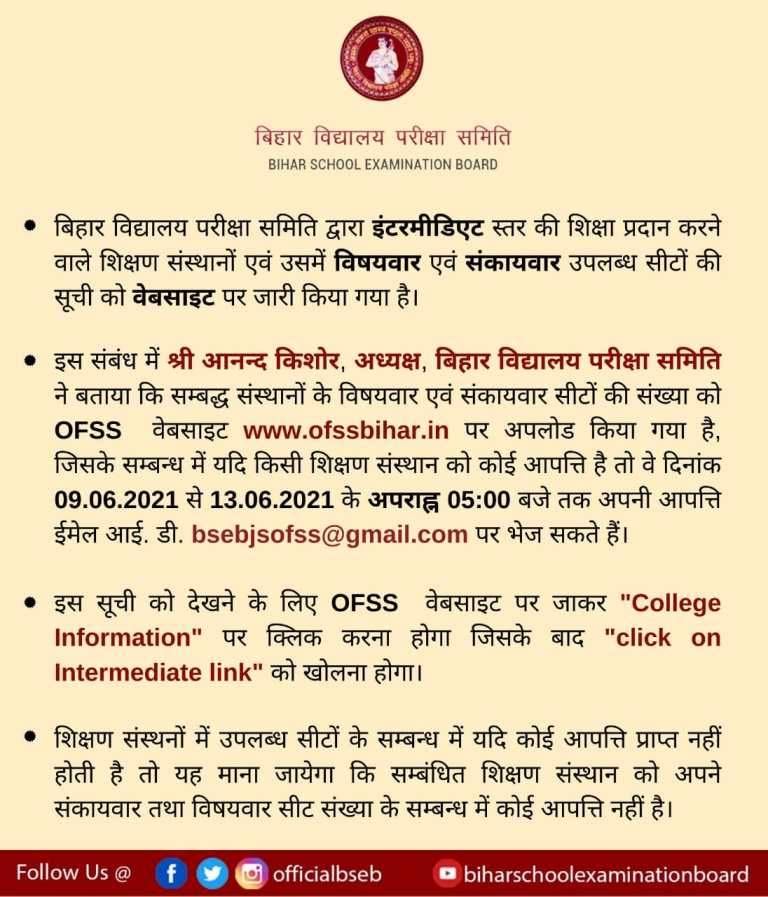 Bihar Board Intermediate Admission 