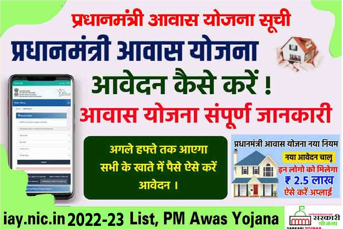 PMAY New List 2022 , PM Awas Yojana List , iay.nic.in