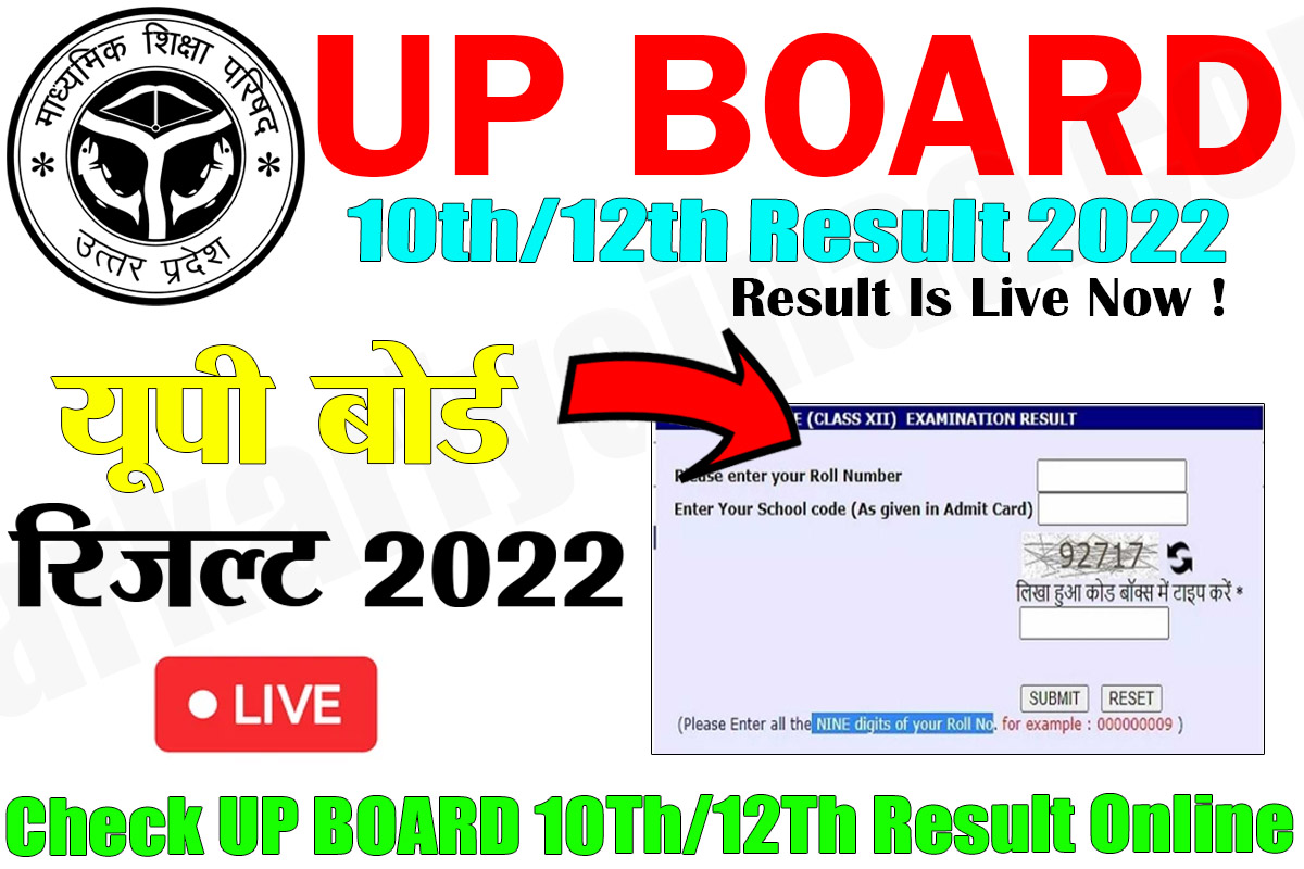 Up Board Result 2022