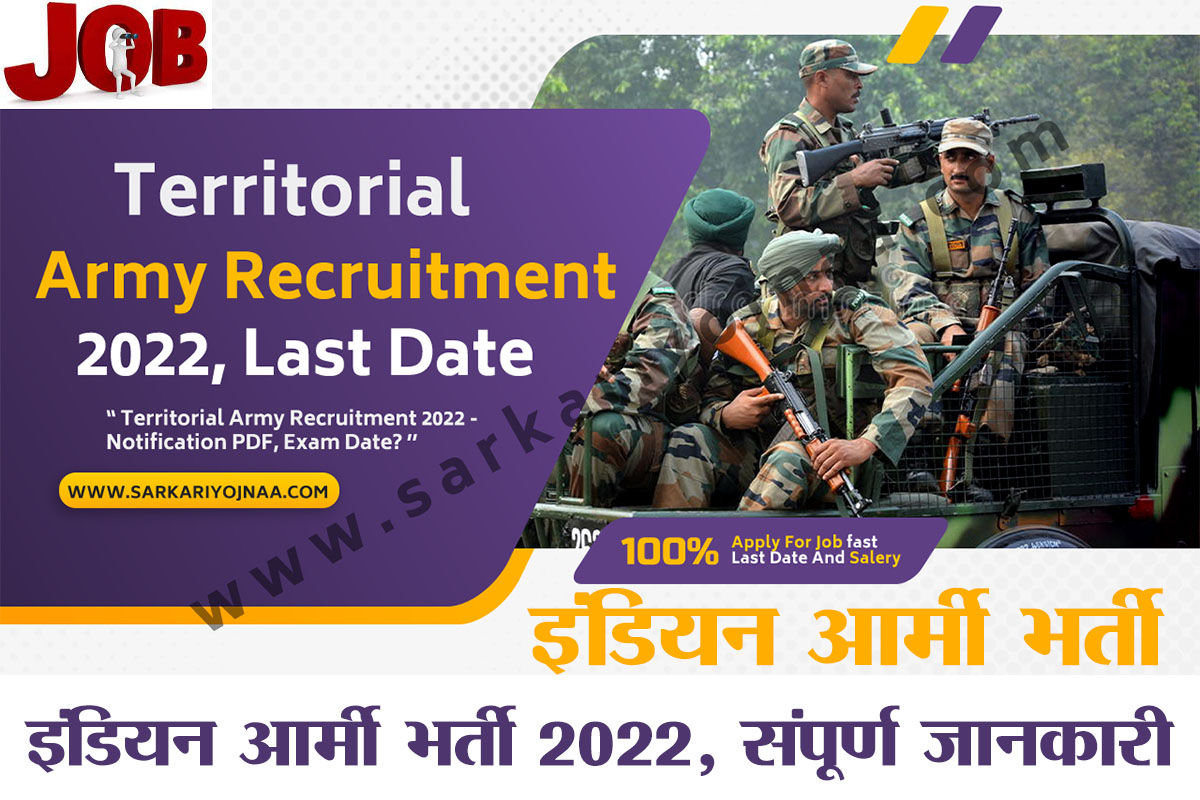 Territorial Army Recruitment 2022