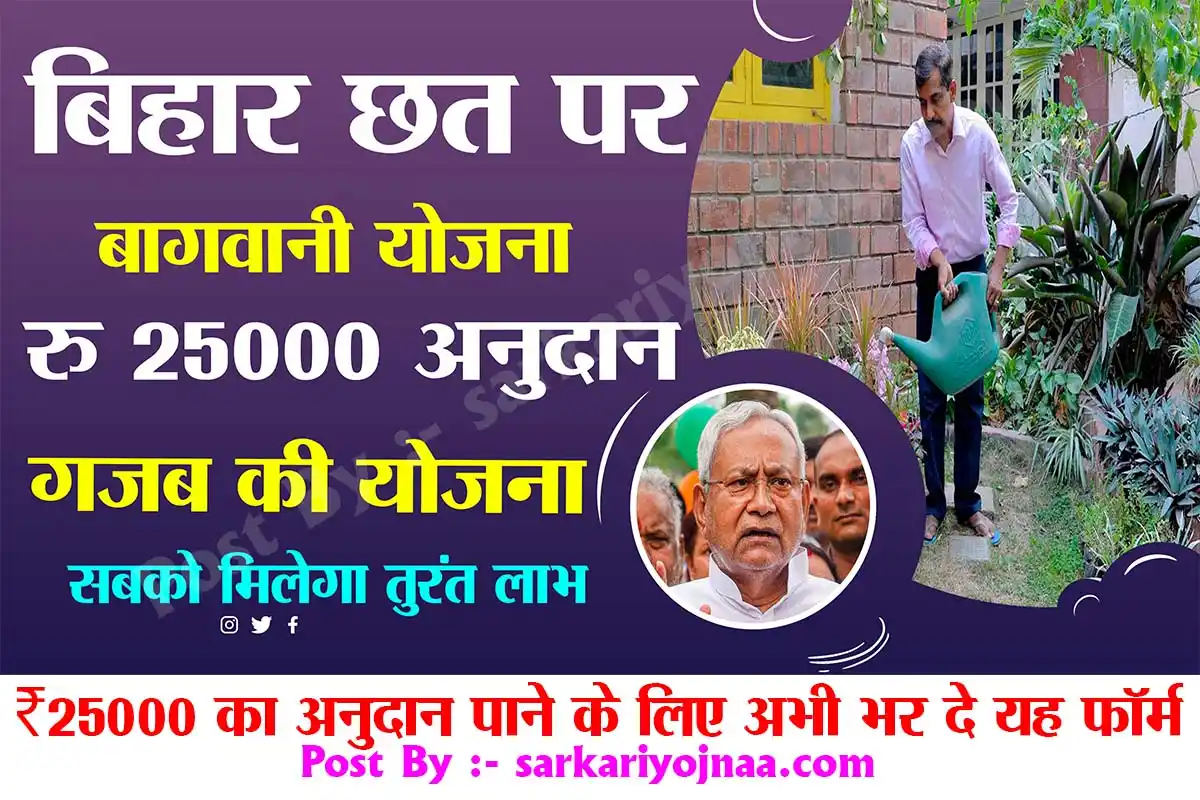 Bihar Chhat Par Bagwani Yojana rooftop garden subsidy scheme bihar बिहार छत पर बागवानी योजना 2022