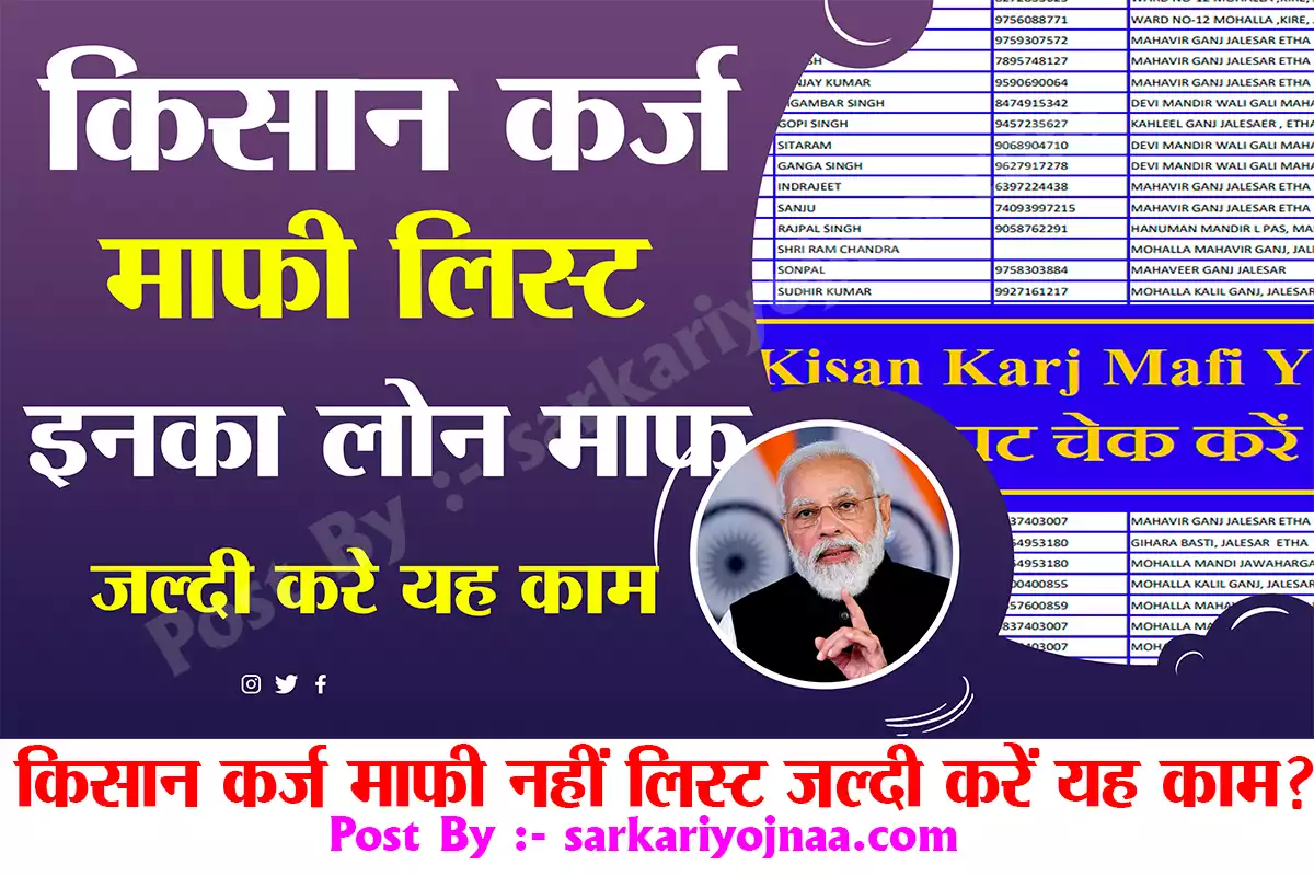 Kisan Karj MAfi List