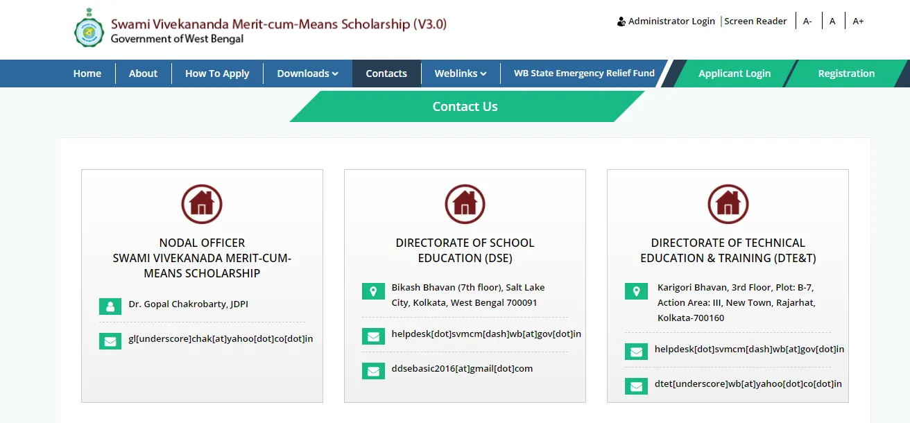 Swami Vivekananda Scholarship Scheme