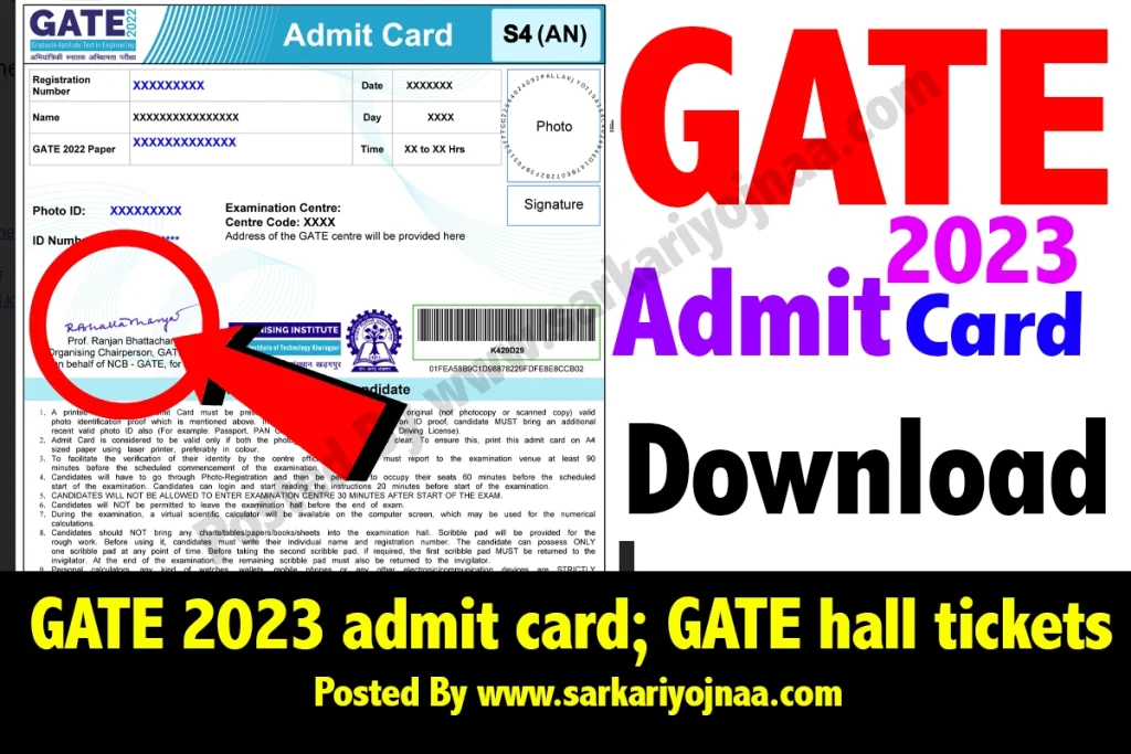 GATE 2023 Admit Card Download