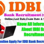 IDBI Bank Requirements 2023