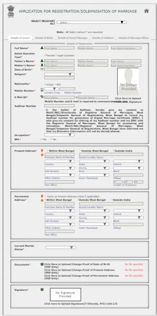 West Bengal Marriage Registration, Bengal Marriage Certificate Download