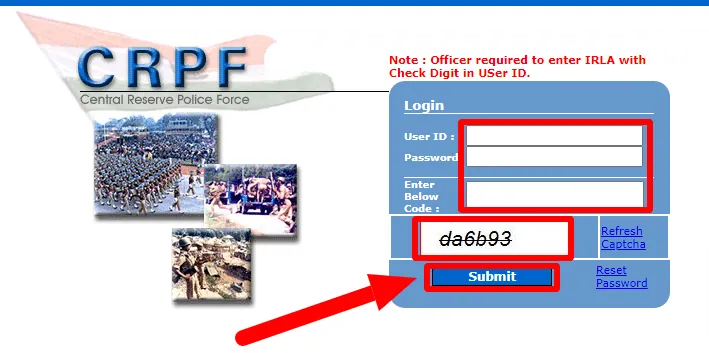 Login Page CRPF CRPF Pay Slip Download pay slip download