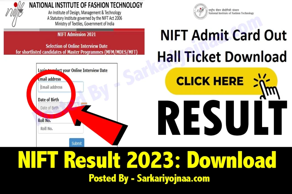 NIFT Result 2023 , NIFT answer key , NIFT merit list