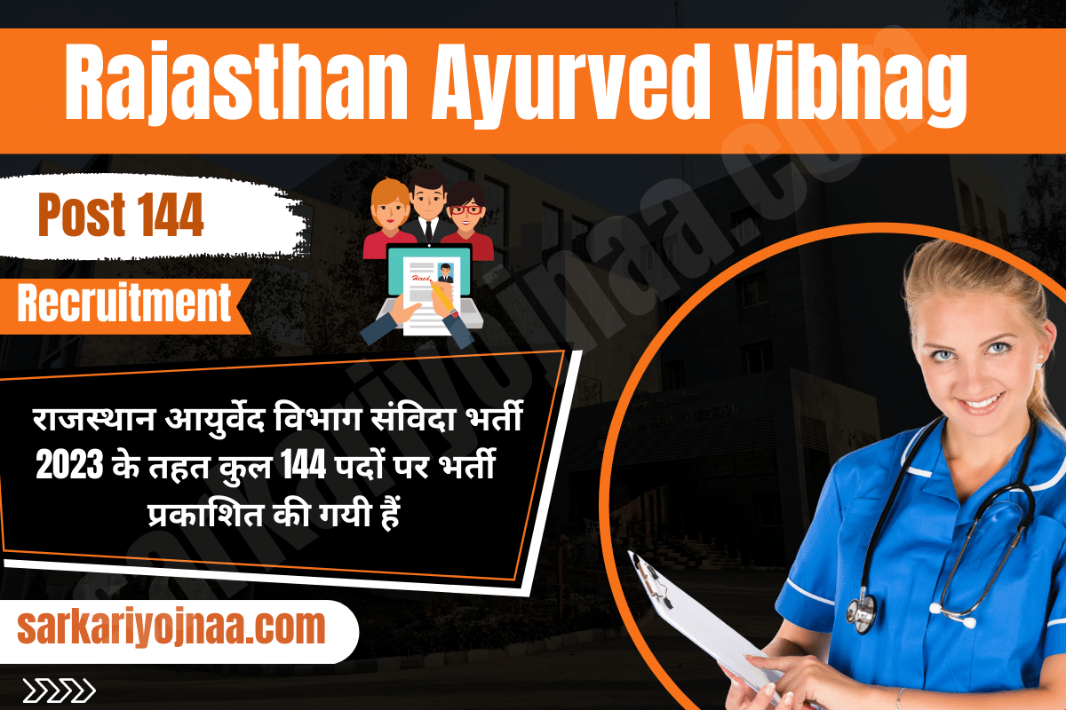 Rajasthan Ayurved Vibhag Recruitment राजस्थान आयुर्वेद विभाग भर्ती 2023