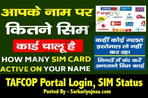 TAFCOP Portal आपके नाम पर कितने सिम कार्ड है? tafcop.dgtelecom.gov in