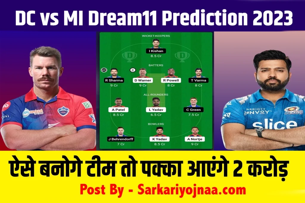 DC vs MI Dream11 Prediction 2023