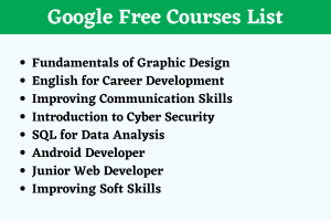 Google Free Courses List 2023