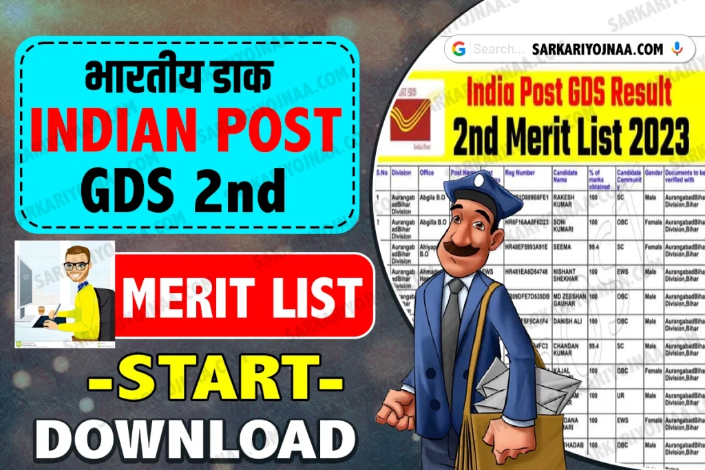 Indian Post GDS Result 2023 India Post GDS 2nd Merit List Download