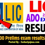 LIC ADO Prelims exam results 2023