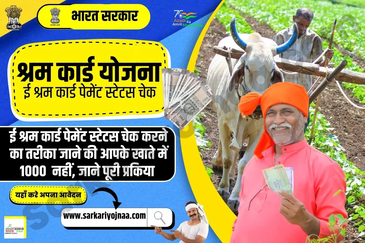 e sharm card yojana payment status 2023