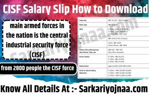 CISF Salary Slip how to download, CISF Pay Slip, Employee Login