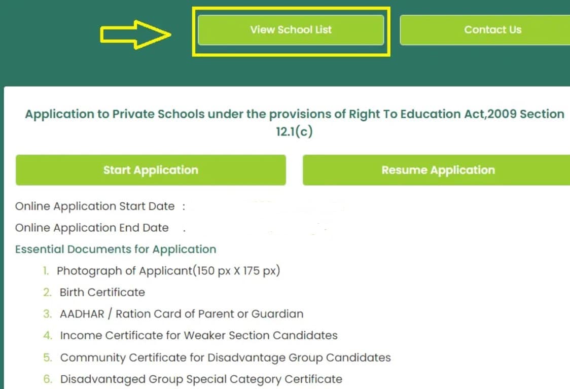 rte apply online 2023-24,rte school list Tamil Nadu RTE Admission