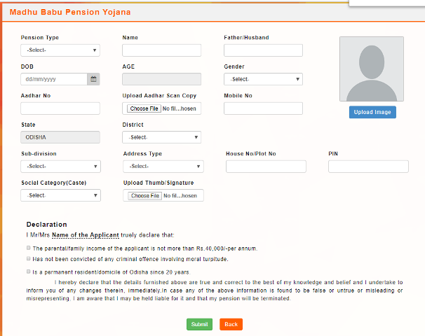 ssepd application status,old age pension odisha