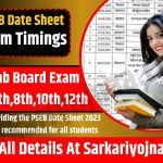 PSEB Date Sheet 2023