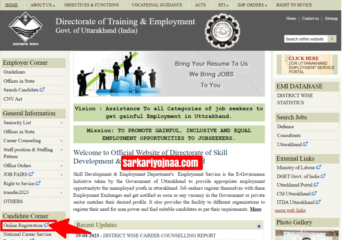 Uttrakhand Employment Registration 2023