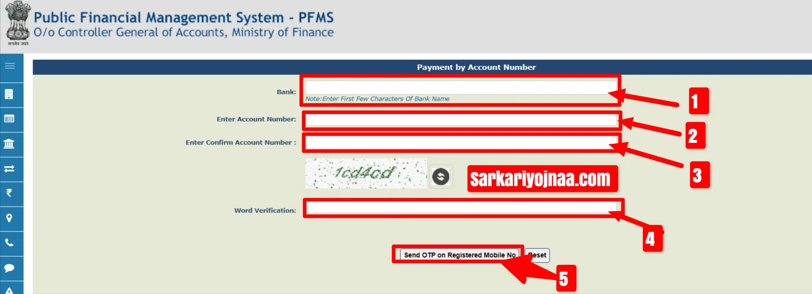 number Account Link Bank