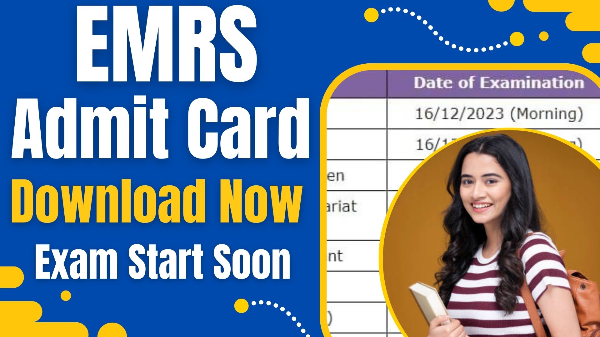 EMRS Admit Card 2023 (Out) Hall Ticket Download @emrs.tribal.gov.in