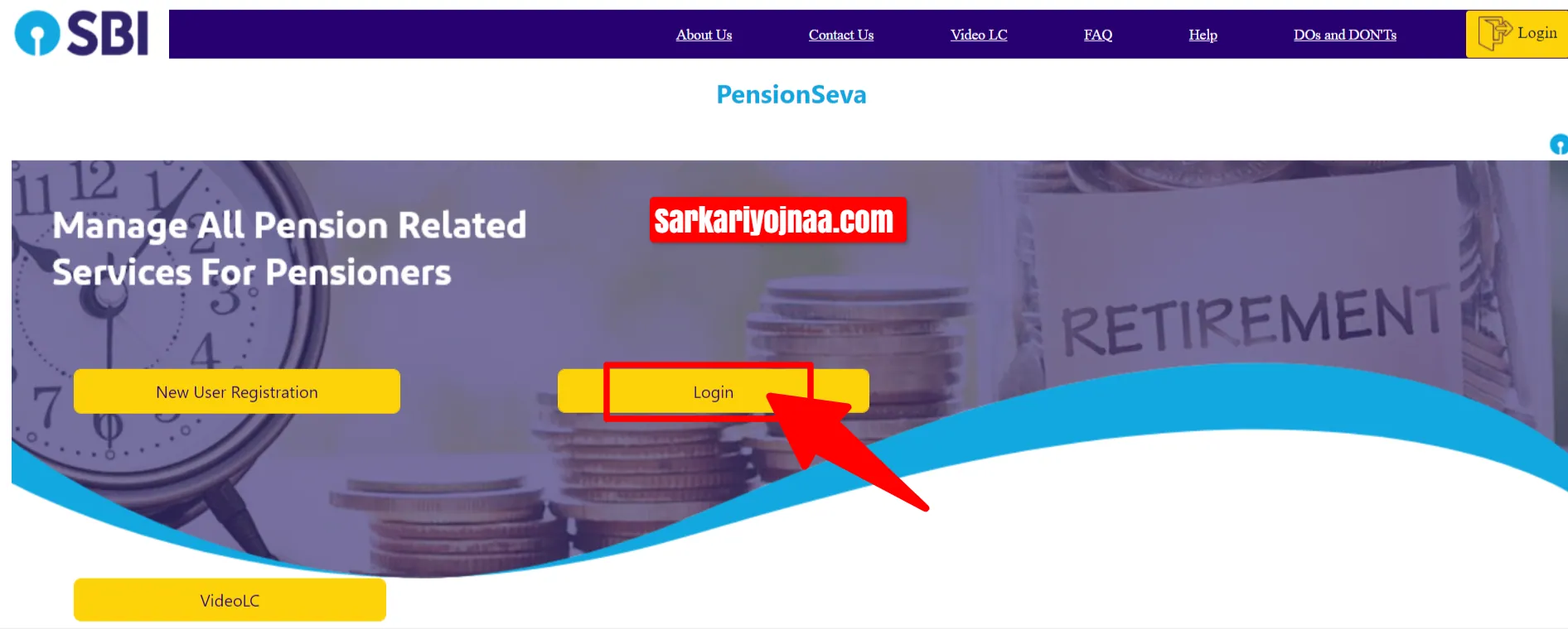 SBI Pension Seva Registration