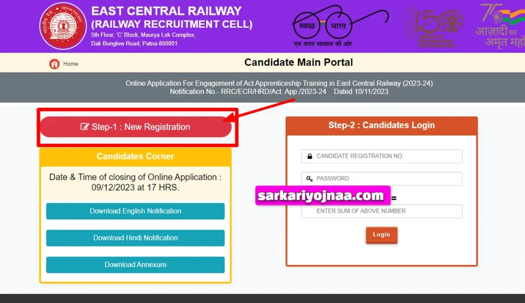 RRC ECR Apprentice Recruitment 2023