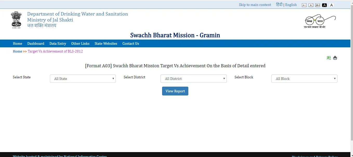 SBM Report Name List