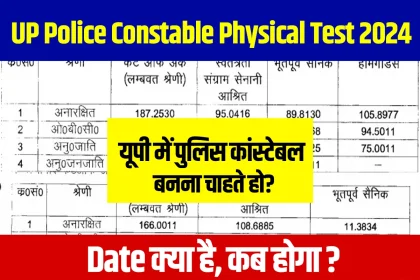 UP Police Constable Physical Test 2024