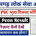 CG PSC Peon Result 2024