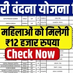 Mahtari Vandana Yojana Beneficiary List