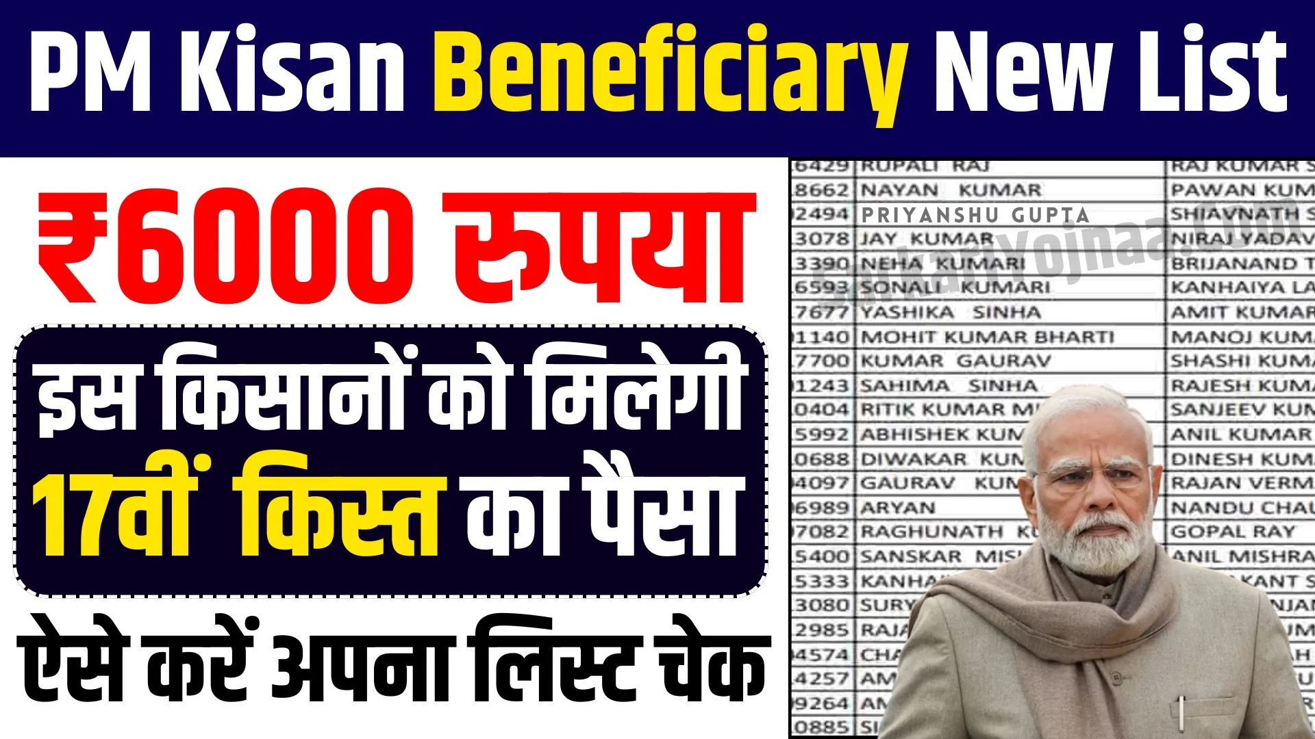 PM Kisan Beneficiary New List