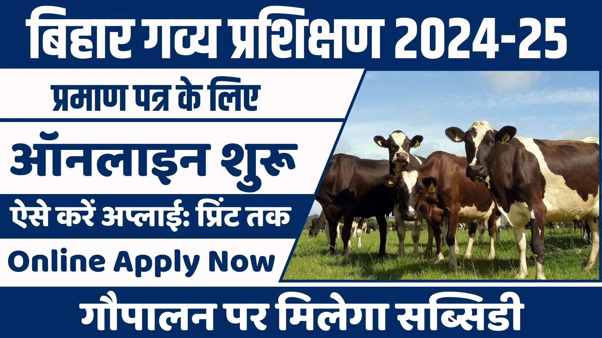 Bihar Gavya Prashikshan Yojana 2024 Online Apply