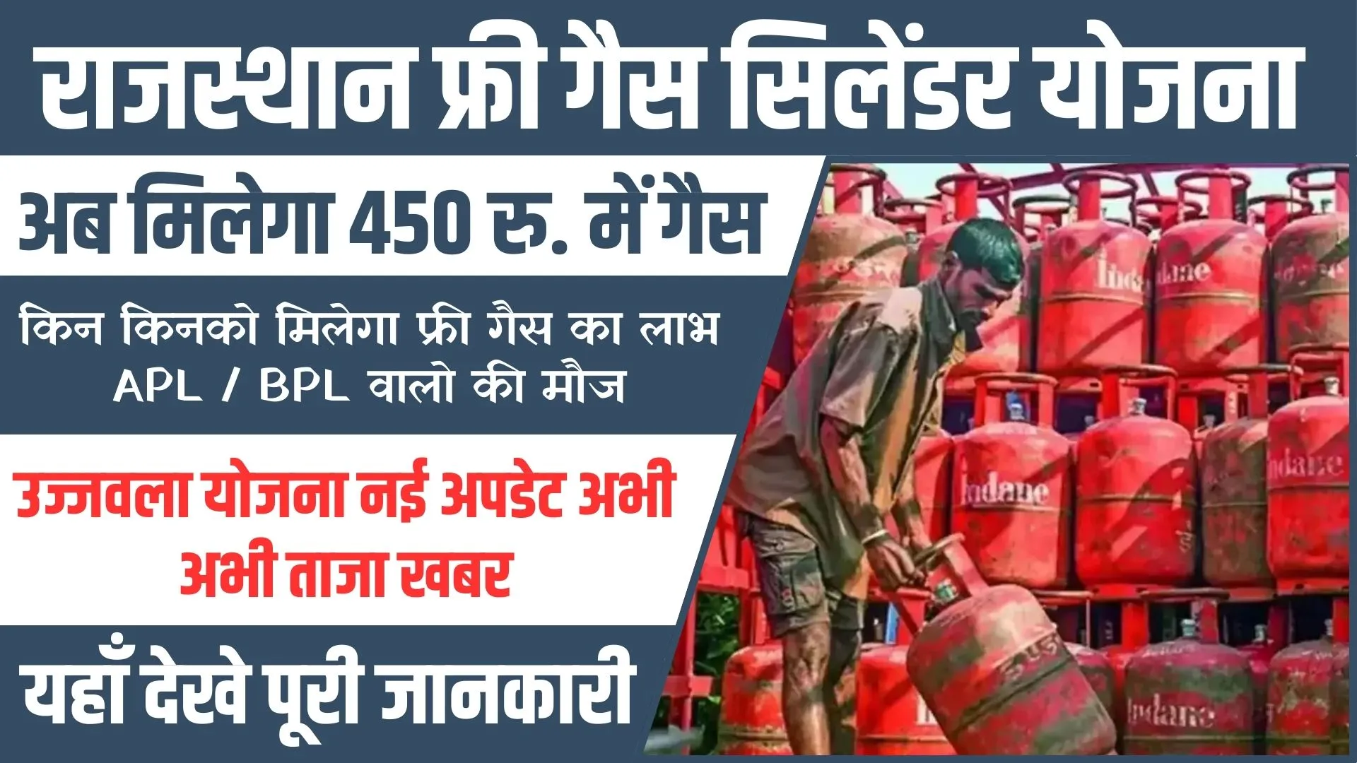Rajasthan Free Gas Cylinder Yojana Online Apply 2024