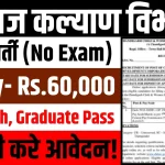 Social Welfare Department Recruitment 2024 Online Apply
