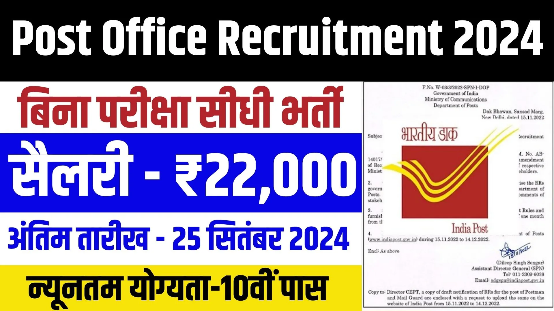 Post Office Recruitment 2024 Online Apply