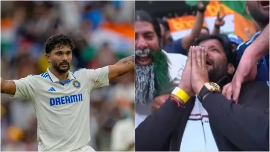 Nitish Kumar Reddy's father in tears as son smashes maiden Test century at MCG Nitish Kumar Reddy's father in tears as son smashes maiden Test century at MCG