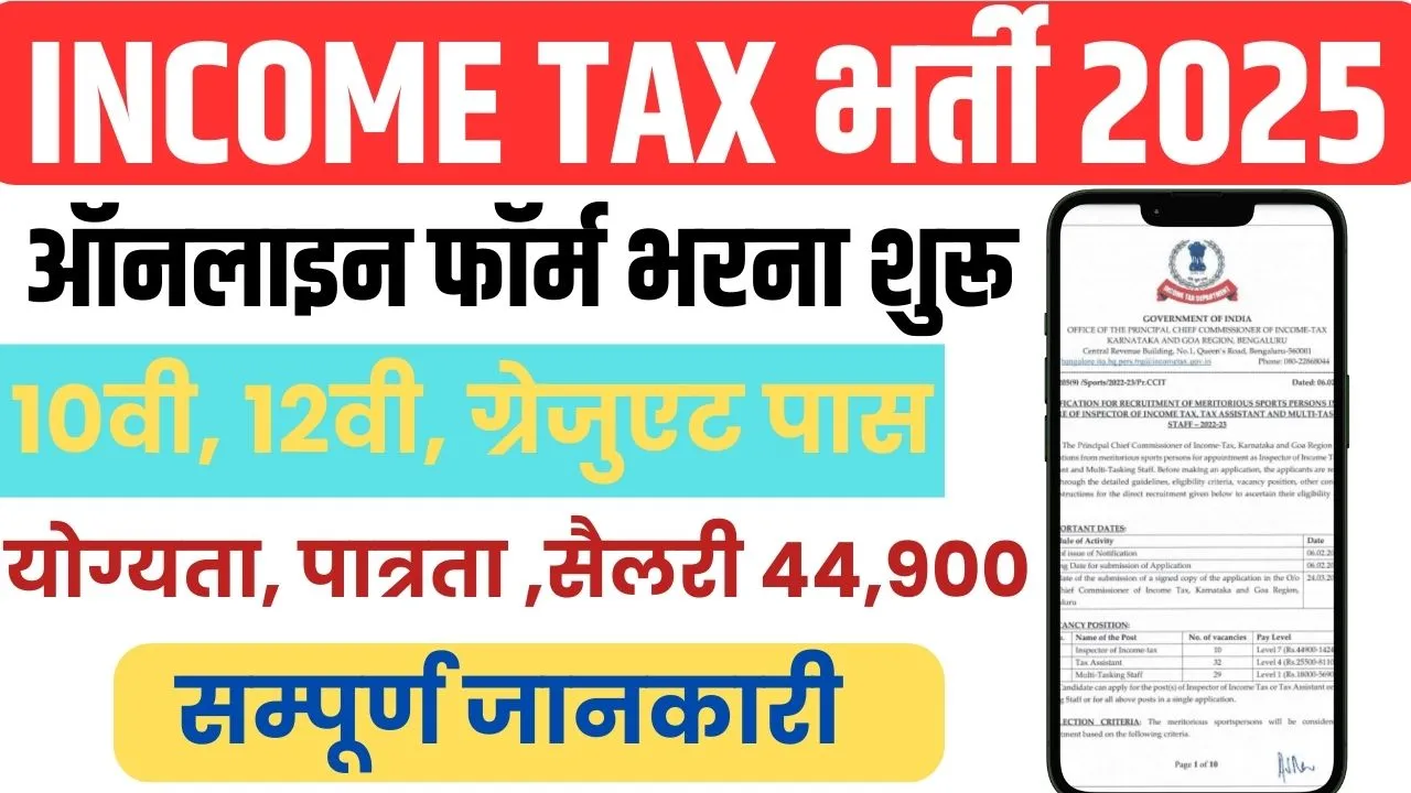 Income Tax Vacancy