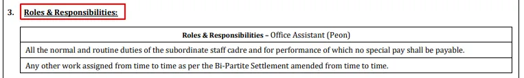 Bank of Baroda Recruitment 2025 Roles & Responsibilities