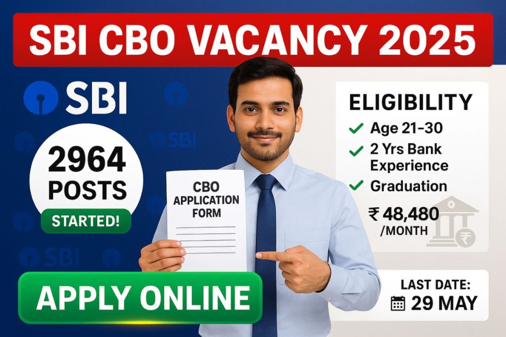 SBI CBO Vacancy 2025 Apply Online